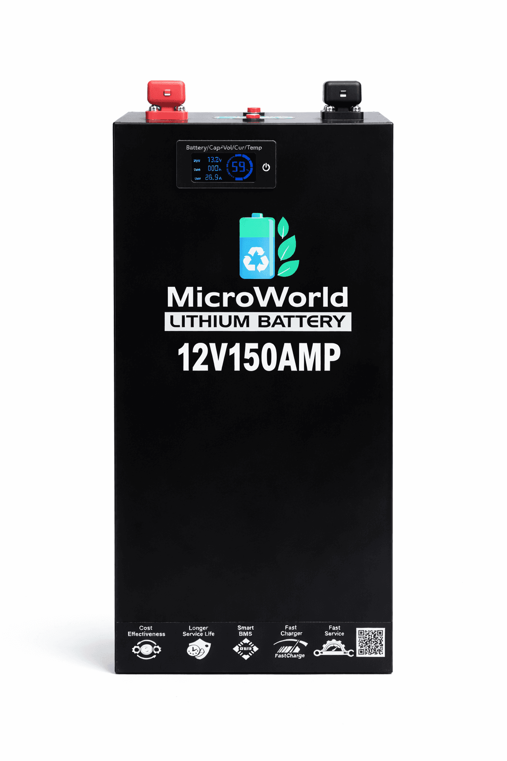MicroWorld 12V 150Ah Lithium Battery (Simple BMS)