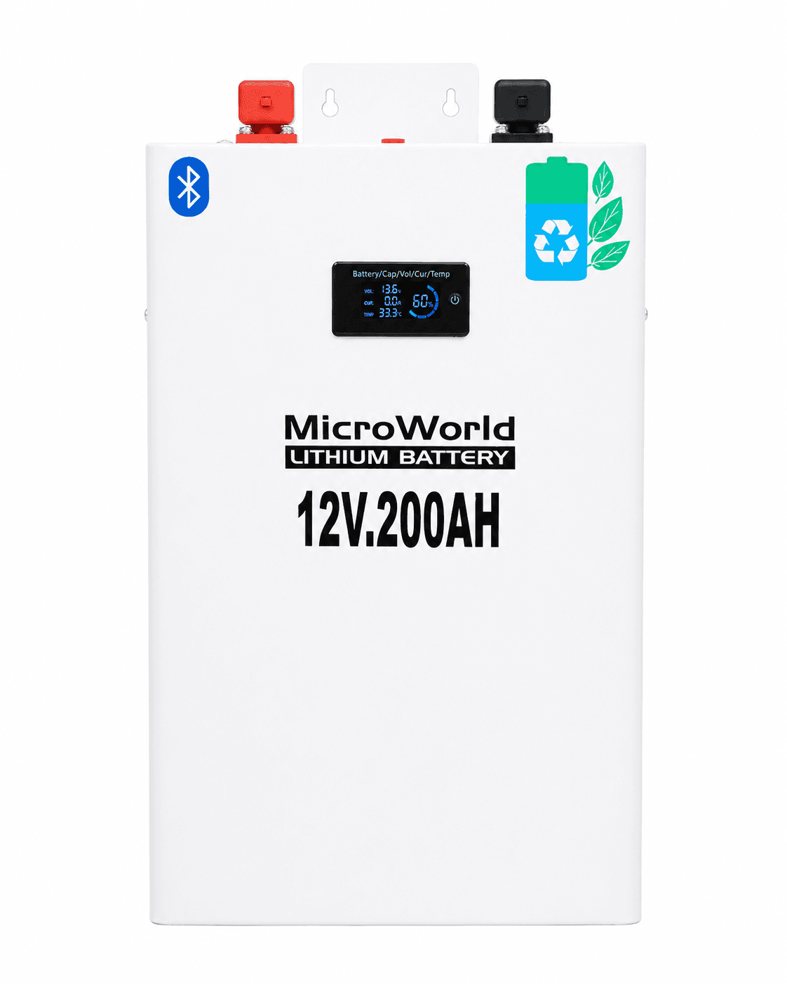 MicroWorld 12V 200Ah Smart Lithium Battery (Bluetooth & App)