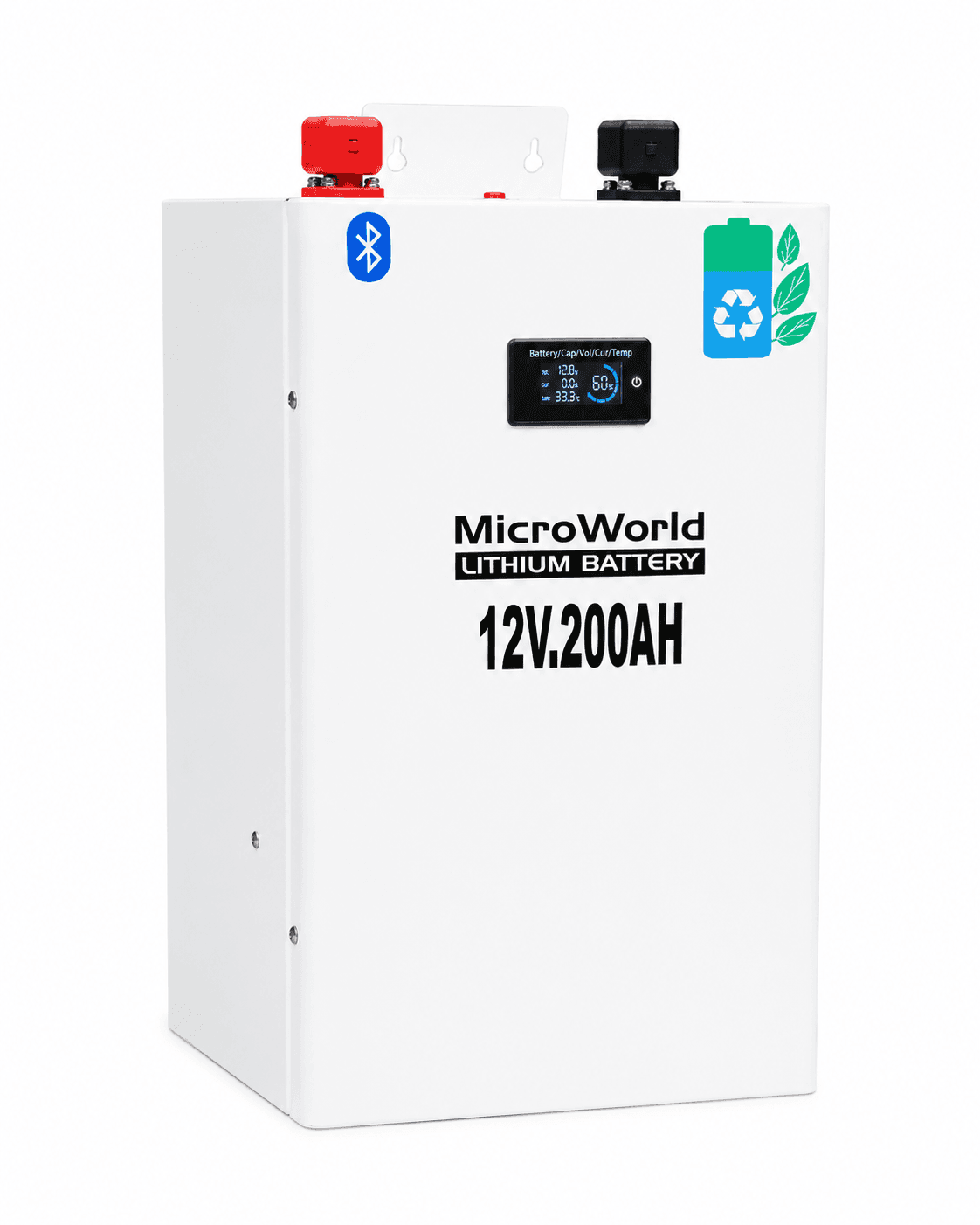 MicroWorld 12V 200Ah Smart Lithium Battery (Bluetooth & App) view 2