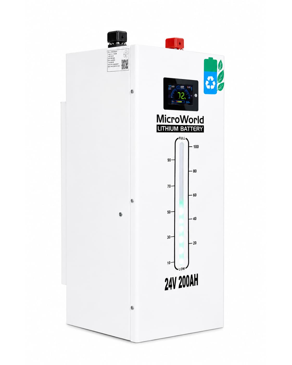 MicroWorld 24V 200Ah Smart Lithium Battery (with Built-in Fire Extinguisher) view 2